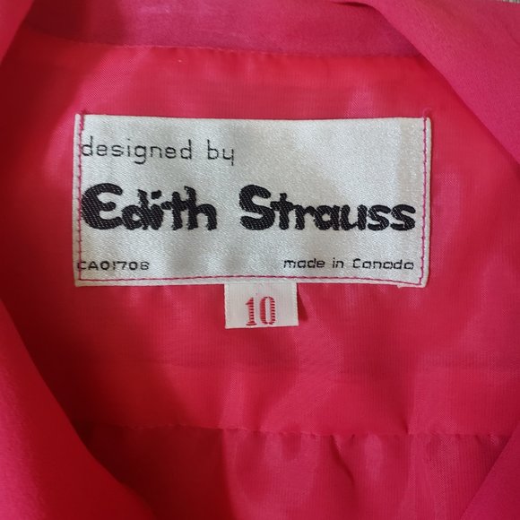 Gorgeous, rare 70s Edith Strauss pink dress - Picture 6 of 11
